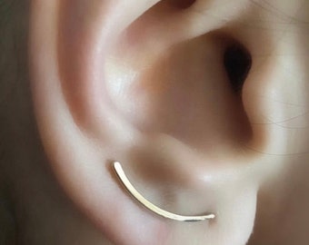 Sterling Silver Long Line Ear Climber