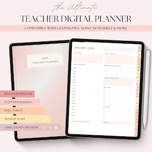 Teacher Planner | 2025 Academic Organizer | Lesson Plan Book for Teachers | Classroom and Schedule Planner
