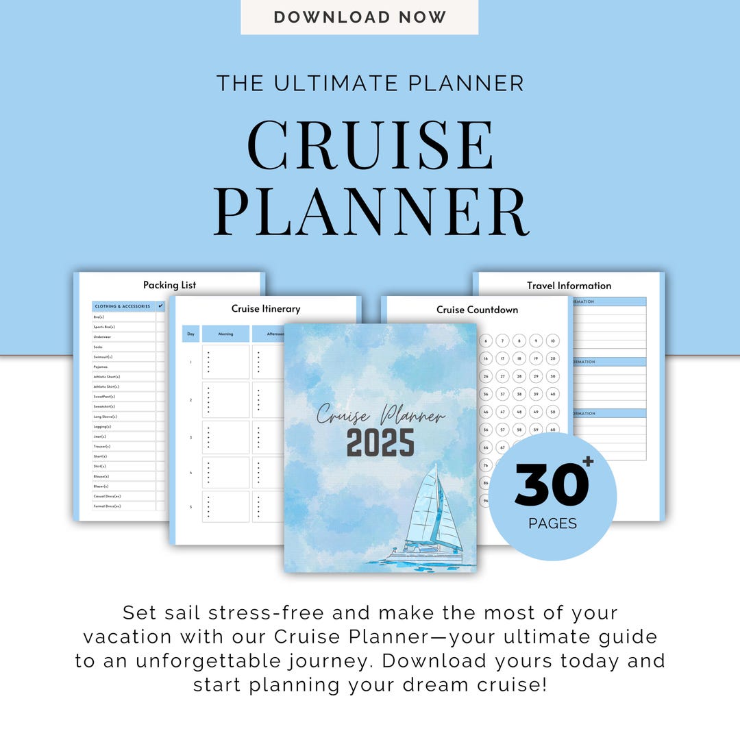 2025 Cruise Planner, 30+ Page Itinerary, Budget & Excursion Log ...
