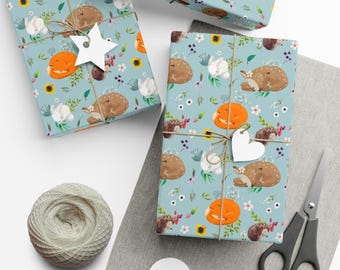 Woodland Creature Wrapping Paper: Forest Animals, Eco-Friendly Prints