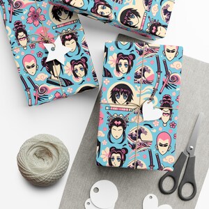 Anime Wrapping Paper Holiday Gift Wrap Birthday Wrapping Paper Anime Gift Wrap Unique Gift Wrap Holiday Wrapping Paper Unique Wrapping Paper