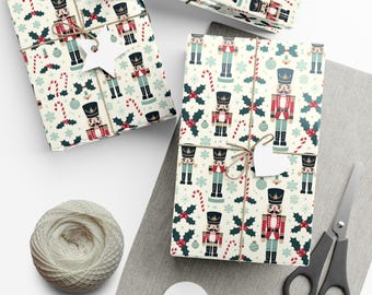 Nutcracker Christmas Wrapping Paper – Elegant Holiday Gift Wrap