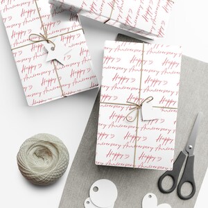 Anniversary Gift Wrap Anniversary Wrapping Happy Anniversary Gift Wrap Happy Anniversary Wrapping Paper Romantic Gift Wrap Love Gift Wrap