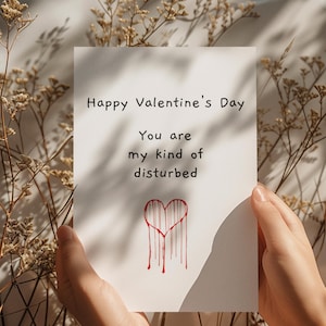 Horror Valentine Card Horror Valentine&#39;s Day Card Horror Valentines Horror Gothic Valentine Emo Valentine Creepy Valentine Goth Valentine