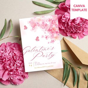 Galentines Day Einladung Digital Galentine's Day Einladen Galentine's Party Bearbeitbare Einladung Galentine's Day Party
