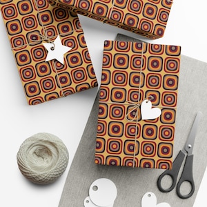 Rol retro inpakpapier uit het midden van de eeuw modern inpakpapier vintage retro cadeaupapier inpakpapier verjaardag