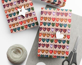 Heart Print Wrapping Paper: Valentine's Day Gift Wrap