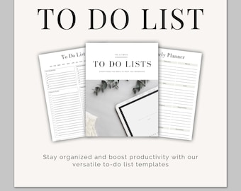 Yearly To-Do List Planner: Printable Task Tracker (PDF)