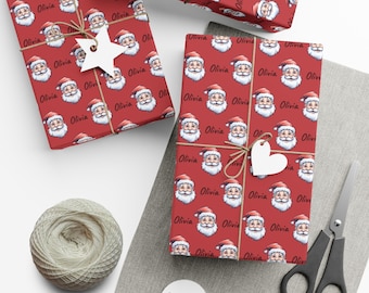 Papel de regalo navideño personalizado: Envoltorio de regalo navideño personalizado