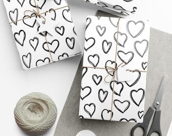 Heart Print Wrapping Paper: Valentine's Day Gift Wrap