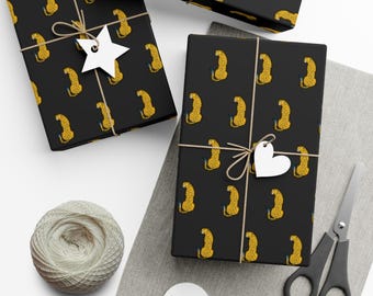 Leopard Print Gift Wrap, Stylish Birthday Wrapping Paper
