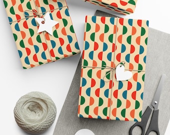 Modern inpakpapier uit het midden van de eeuw: retro cadeaupapier