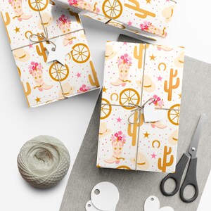 Wrapping Paper, Cowgirl Theme, Western Gift Wrap, Rodeo Party Supplies, Cowgirl Birthday Decor, Cowboy Gift Packaging, Wild West Wrapping,