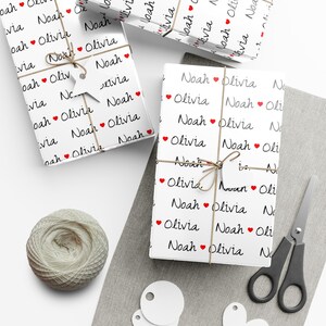 Lovers Personalized Wrapping Paper Valentine&#39;s Day Gift Wrap Custom Gift Wrap Valentine&#39;s Day Wrapping Paper Present Wrap
