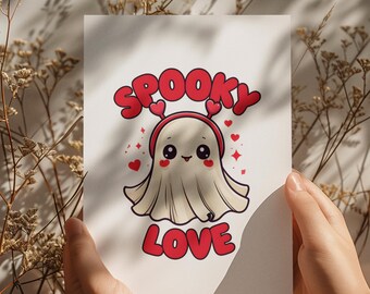 Tarjeta de San Valentín de terror - Amor espeluznante, diseño gótico