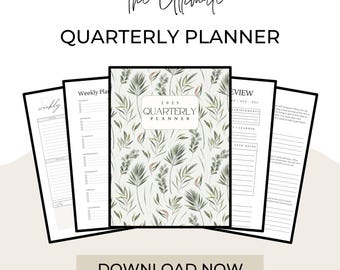 2025 Quarterly Planner: Goal Tracker, Weekly To-Do Lists (Digital Download)