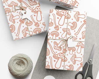 Mushroom Wrapping Paper | Whimsical Gift Wrap, Nature Print