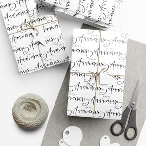 Anniversary Gift Wrap Anniversary Wrapping Happy Anniversary Gift Wrap Happy Anniversary Wrapping Paper Romantic Gift Wrap Love Gift Wrap