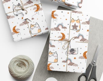Cat Wrapping Paper | Adorable Feline Birthday Gift Wrap