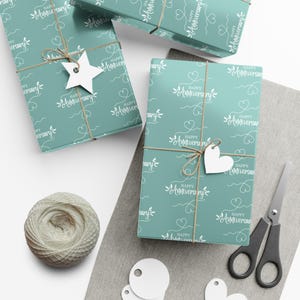Anniversary Gift Wrap Anniversary Wrapping Happy Anniversary Gift Wrap Happy Anniversary Wrapping Paper Romantic Gift Wrap Love Gift Wrap