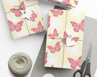 Butterfly Gift Wrapping Paper: Elegant Satin or Matte Finish
