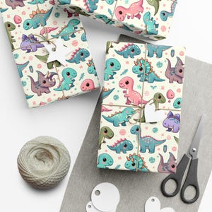 Dinosaur Wrapping Paper Kids Gift Wrap Birthday Present Gift Wrap Boys Gift Wrap Kids Birthday Wrapping Paper Children&#39;s Birthday Gift Wrap