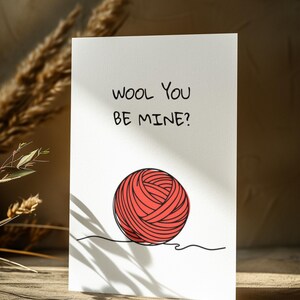 Wool You Be Mine Grußkarte Lustige Karte zum Valentinstag Valentinstag Romantische Karte (1, 10, 30, 50 Stück)