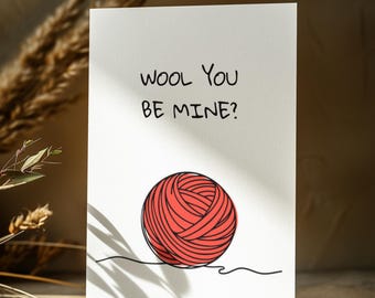 Wool You Be Mine Valentine's Day Greeting Card