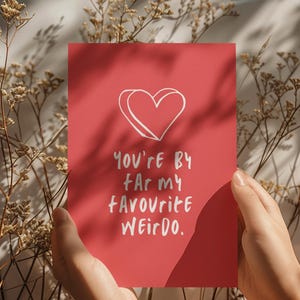 You&#39;re By Far My Favorite Weirdo Valentines Love Card Romantic I Love You Card Funny Romance Card Valentines Card Love Card 1, 10, 30, 50pcs