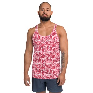 Colorful Tie Dye Swirls Printed Men&#39;s Tank Top, Boho Hippie All Over Print Gym Workout Tank, Sleeveless Top, Muscle Tank, Men&#39;s Shirt, Gifts