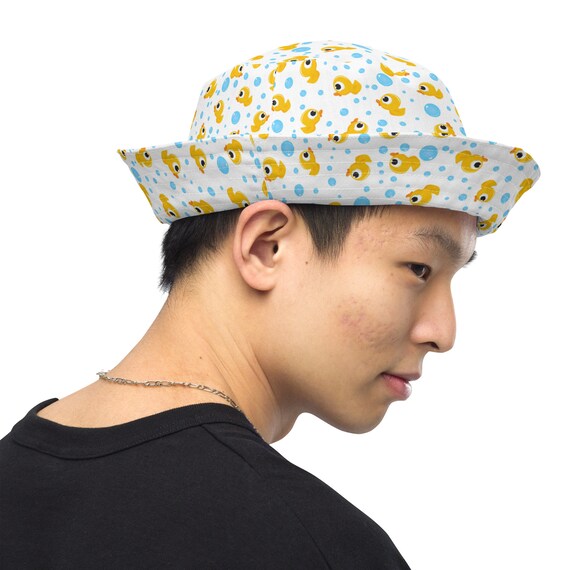 Unisex Reversible Duck Bucket Hat Sun Protection Bucket Hat - Rubber Duck Hat, Yellow, Novelty Hat  main image 4