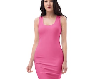 sachin and babi light blue dress Pink Bodycon Top Casual Long Dress Breathable Elegant Features Office Lady  Sleeveless O-Neck Knitted Tight Waist Day main image 0