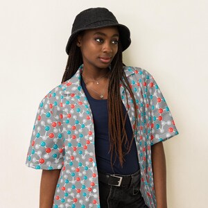 Science Chemistry Printed Button Down Shirt, Science Nerd Geeky Shirt, Chemistry Teacher Student Shirt, Y2K Fashion Loungewear Shirt, Unisex