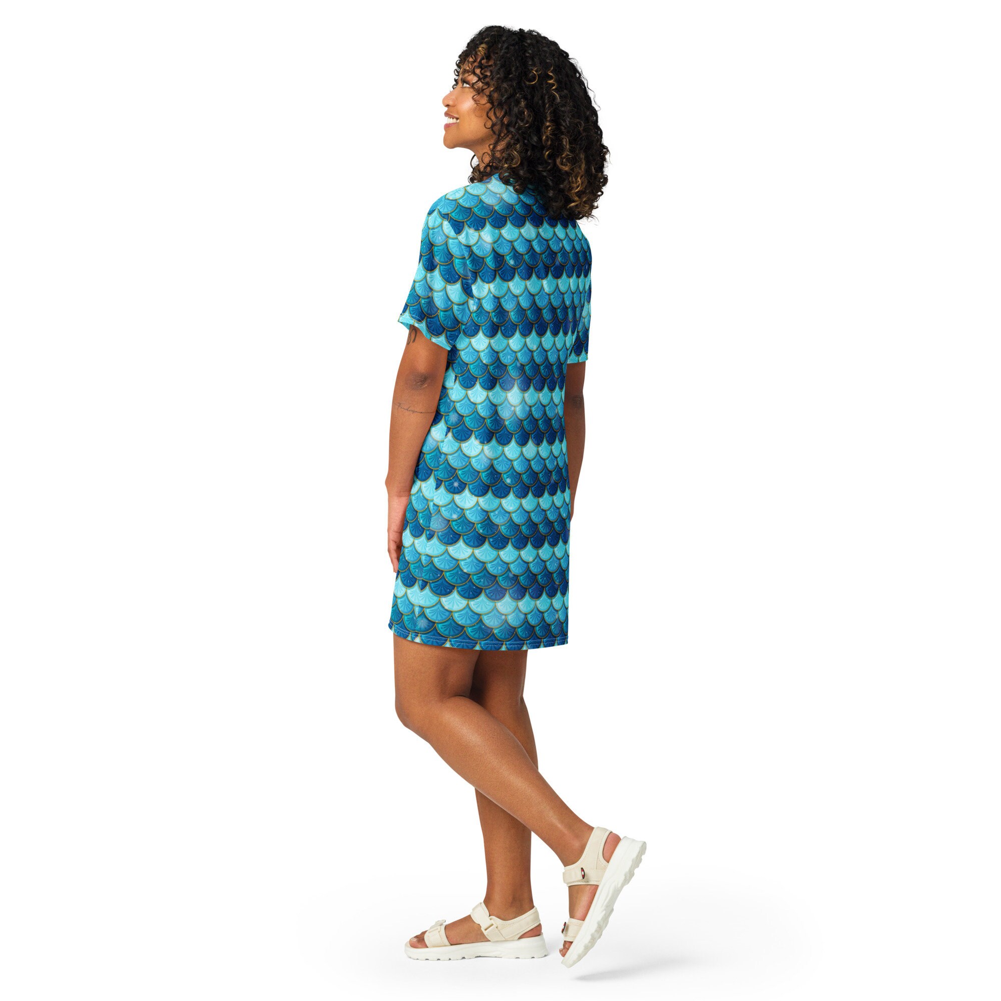 chinese dress ladies T-shirt dress-Mermaid Dreams