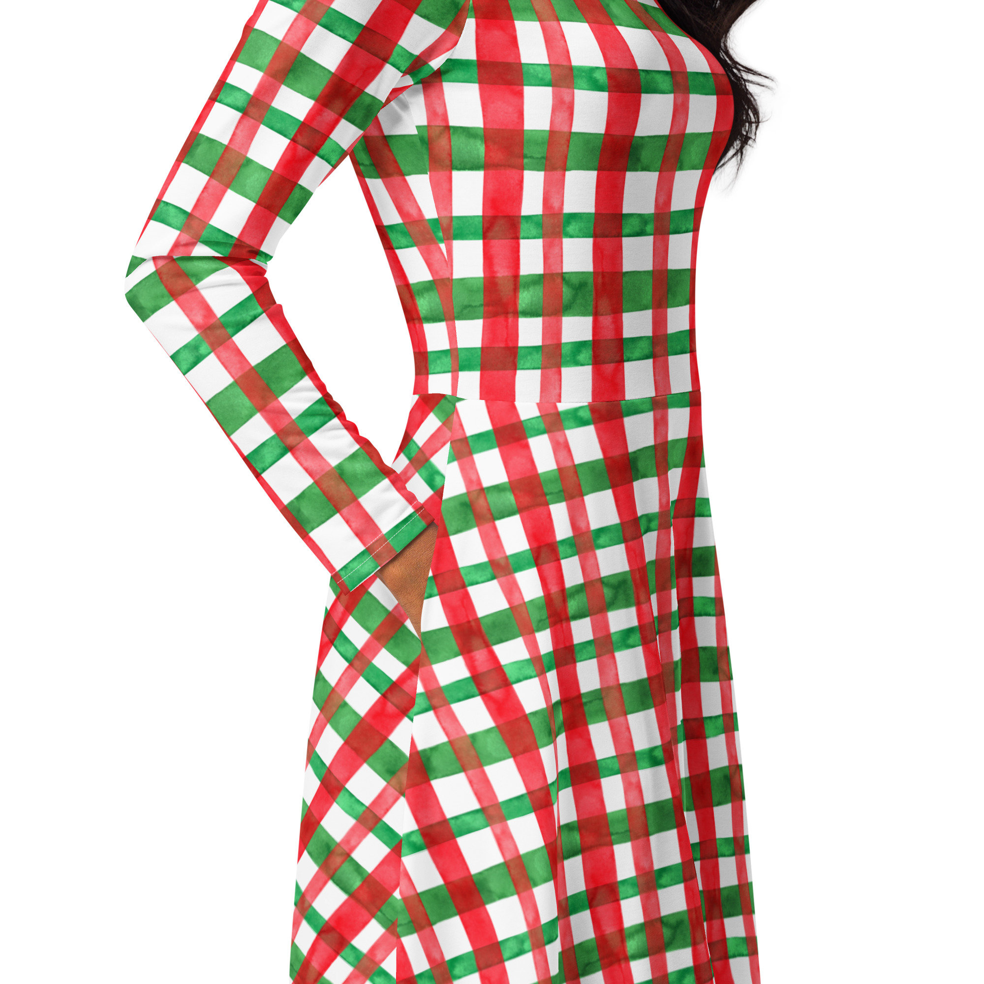 gingham christmas dress Christmas Tree Trio Smocked Dress, Green Gingham  Stitchy Fish