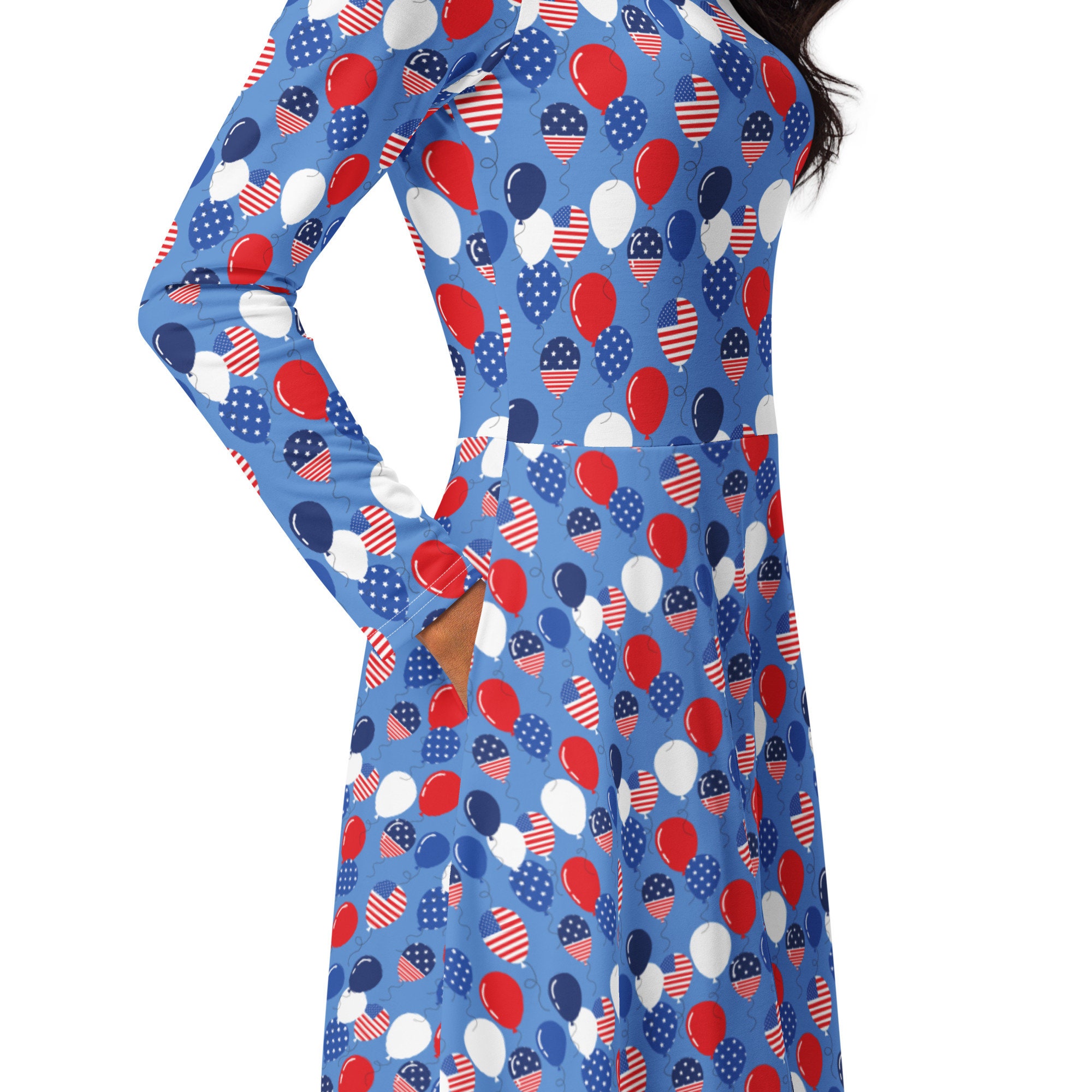 knee length dresses for ladies Our 4th Of July Midi Dress  Maimoco