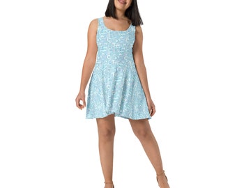Computer Science Skater Dress, Computer Tech Student Teacher Dress, Fashion Aesthetic Loungewear Dress, Summer Wear Beach Dress, Gifts