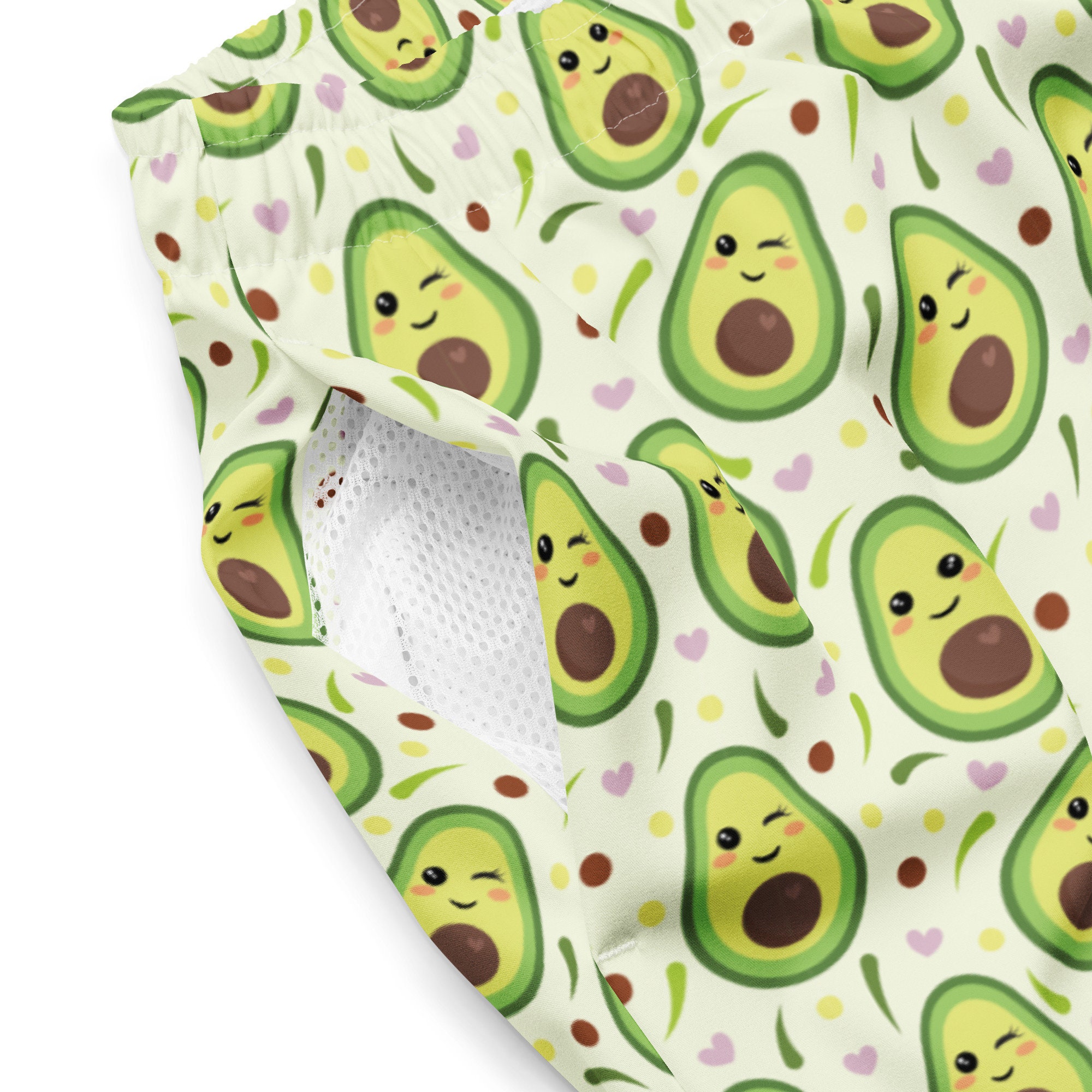 Avocados Veggies Printed Swimming Trunks, All Over Print Men's Swim ...
