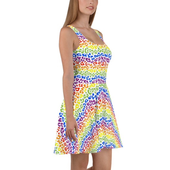 cheetah skater dress Wht Cheetah Skater Dress By Venscus Global