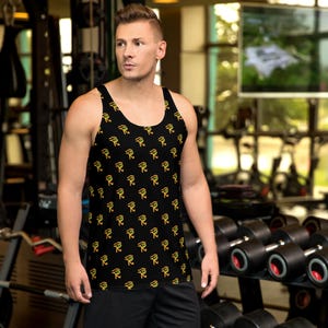 Egypt Eye of Horus Printed Mens Tank Top, Egyptian Gym Workout Tank, Fitness Top, Summer Beach Tank, Everyday Wear, Egypt Gifts for Him