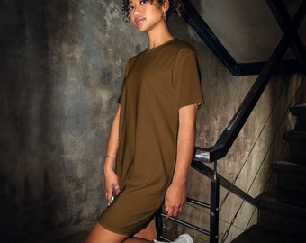 Solid Brown T-shirt Dress for Women, Cute Aesthetic Fashion Shirt Dress, All Over Print, Loungewear, Comfy Aloha Hawaiian Beach Dress - Etsy Solid Brown T-shirt Dress for Women, Cute Aesthetic Fashion Shirt Dress, All Over Print, Loungewear, Comfy Aloha Hawaiian Beach Dress - Etsy