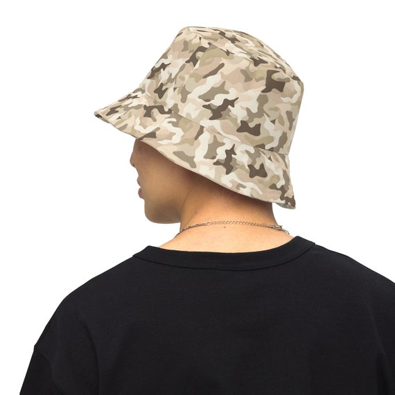 Camo Reversible Bucket Hat, Camouflage Summer Sun Hat, Casual