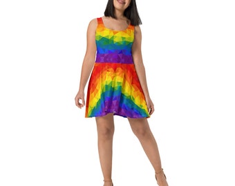 target pride skater dress Target Dresses | Nwt Target Pride Short Sleeve Checkered Skater Dress  Rainbow Multi Sz Available | Color: Red/Yellow