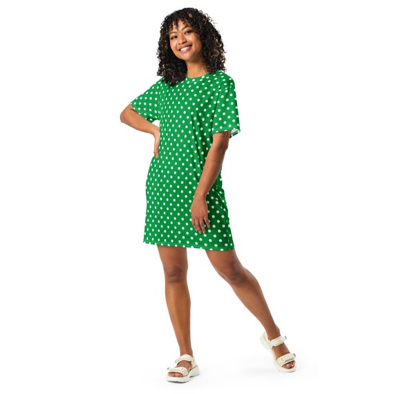 polka dot t shirt dress Off White Polka Dot Sleeveless Shirt Dress with Pockets Large