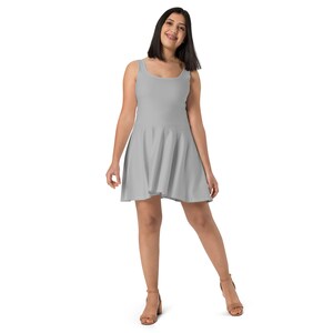 light grey skater dress LULUS The Way You Look Tonight Light Grey Halter Skater Dress, Size S