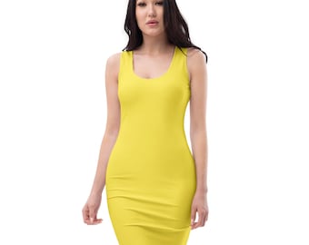 bright yellow bodycon dress Bek Women's Mustard Yellow V Neck Bandage Dress, XS main image 1