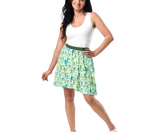 Halloween Skater Skirt, Gothic Skirt, Scary Skater Skirt, Zombies Pattern Skater Skirt, Creepy Skirt for Women, Goth Skirt, Halloween Party
