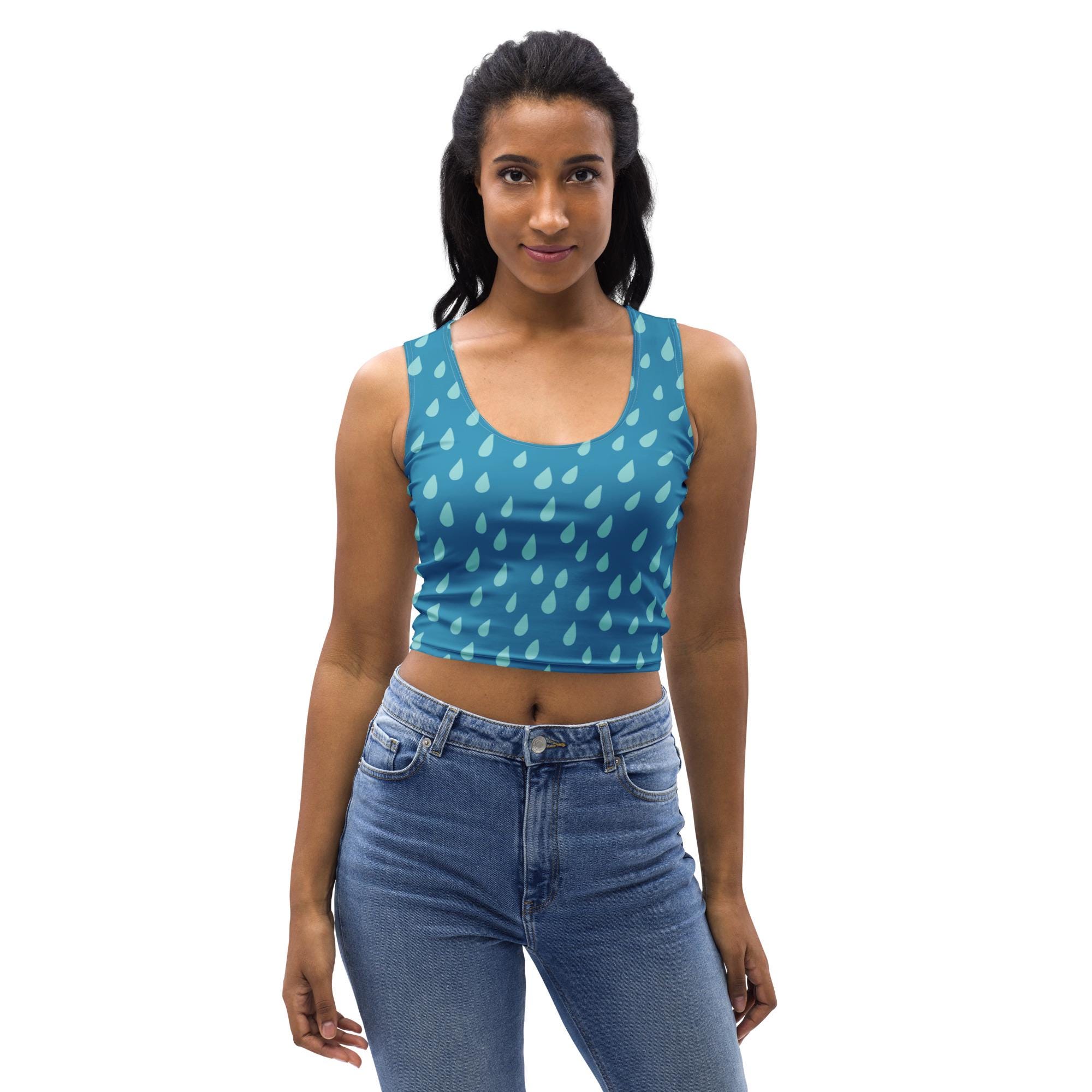トップス Richmond denim tanktop Raindrops Water Drops Print Women Tank Top, All Over Print Gym