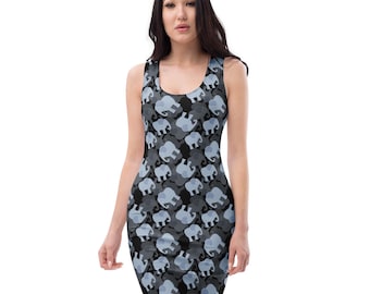 Vintage New York & Company Green Knit Summer Dress With Elephant Print -  Etsy