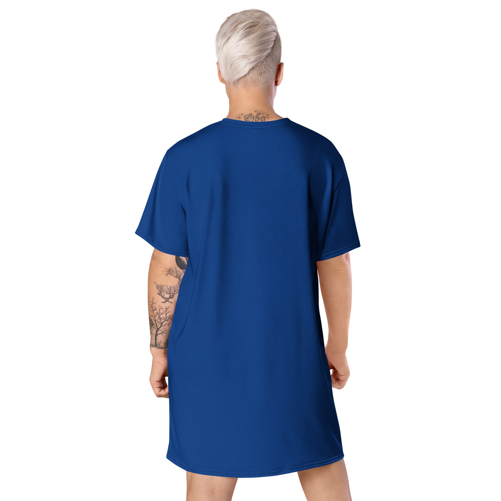royal blue tee shirt dress Down, Set, Chic T-Shirt Dress In Royal Blue